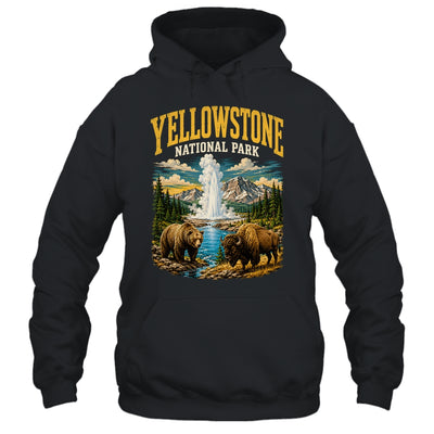 Yellowstone Us National Park Bear Wolf Bison Geyser Vintage Shirt & Tank Top | teecentury