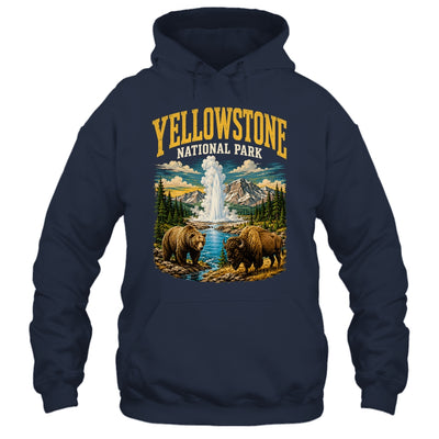Yellowstone Us National Park Bear Wolf Bison Geyser Vintage Shirt & Tank Top | teecentury