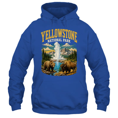 Yellowstone Us National Park Bear Wolf Bison Geyser Vintage Shirt & Tank Top | teecentury