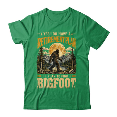 Yes I Have A Retirement Plan I'M Going To Find Bigfoot Retro Shirt & Sweatshirt | teecentury