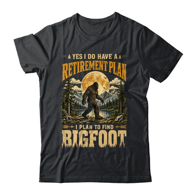 Yes I Have A Retirement Plan I'm Going To Find Bigfoot Retro Shirt & Hoodie | teecentury