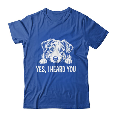 Yes I Heard You Line Art Australian Shepherd Dog Lovers Shirt & Tank Top | teecentury