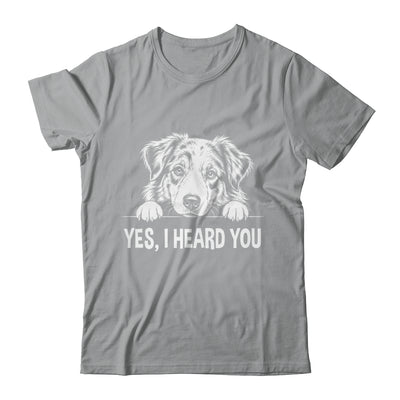 Yes I Heard You Line Art Australian Shepherd Dog Lovers Shirt & Tank Top | teecentury