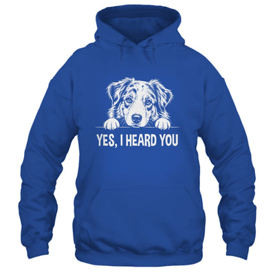 Yes I Heard You Line Art Australian Shepherd Dog Lovers Shirt & Tank Top | teecentury