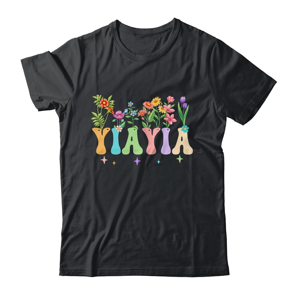 Yiayia Women Wildflower Floral Design Nana Mothers Day Shirt & Tank Top | teecentury