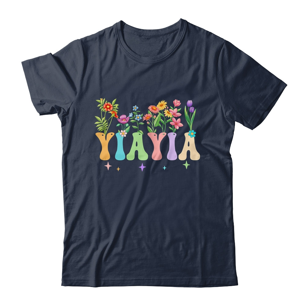 Yiayia Women Wildflower Floral Design Nana Mothers Day Shirt & Tank Top | teecentury