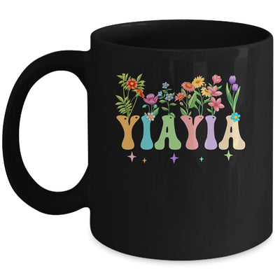 Yiayia Women Wildflower Floral Design Nana Mothers Day Mug | teecentury