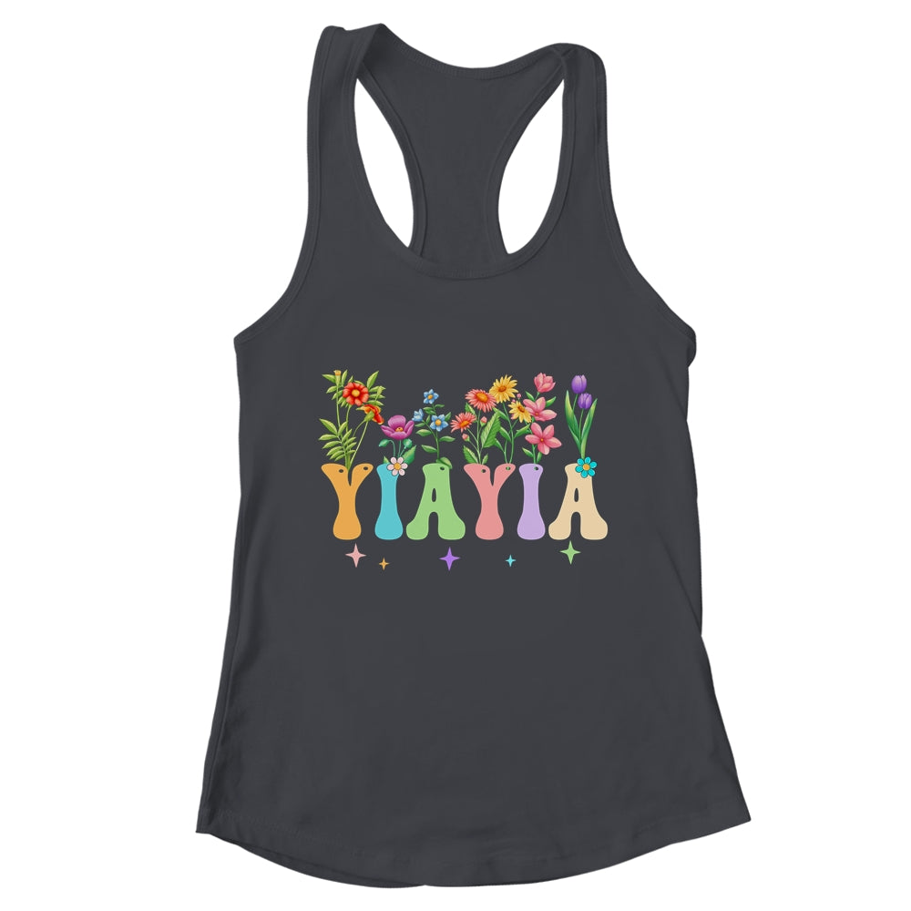 Yiayia Women Wildflower Floral Design Nana Mothers Day Shirt & Tank Top | teecentury