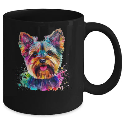 Yorkie Mom Lover Puppy Dog Watercolor Tie Dye Painting Mug | teecentury