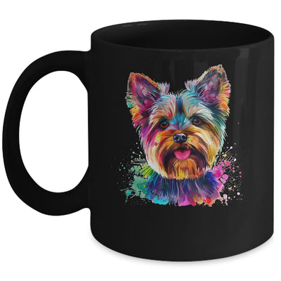 Yorkie Mom Lover Puppy Dog Watercolor Tie Dye Painting Mug | teecentury