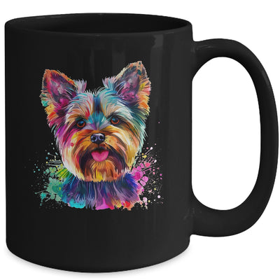 Yorkie Mom Lover Puppy Dog Watercolor Tie Dye Painting Mug | teecentury