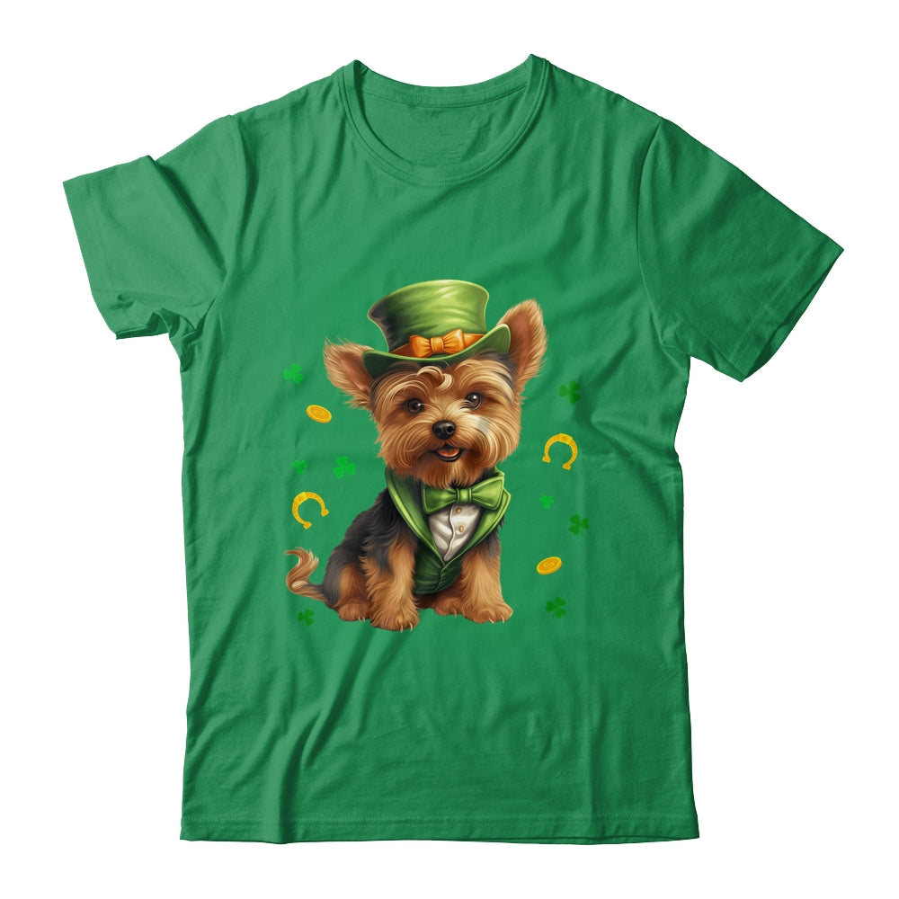Yorkie St Patricks Day Leprechaun Shamrock Irish Shirt & Hoodie | teecentury