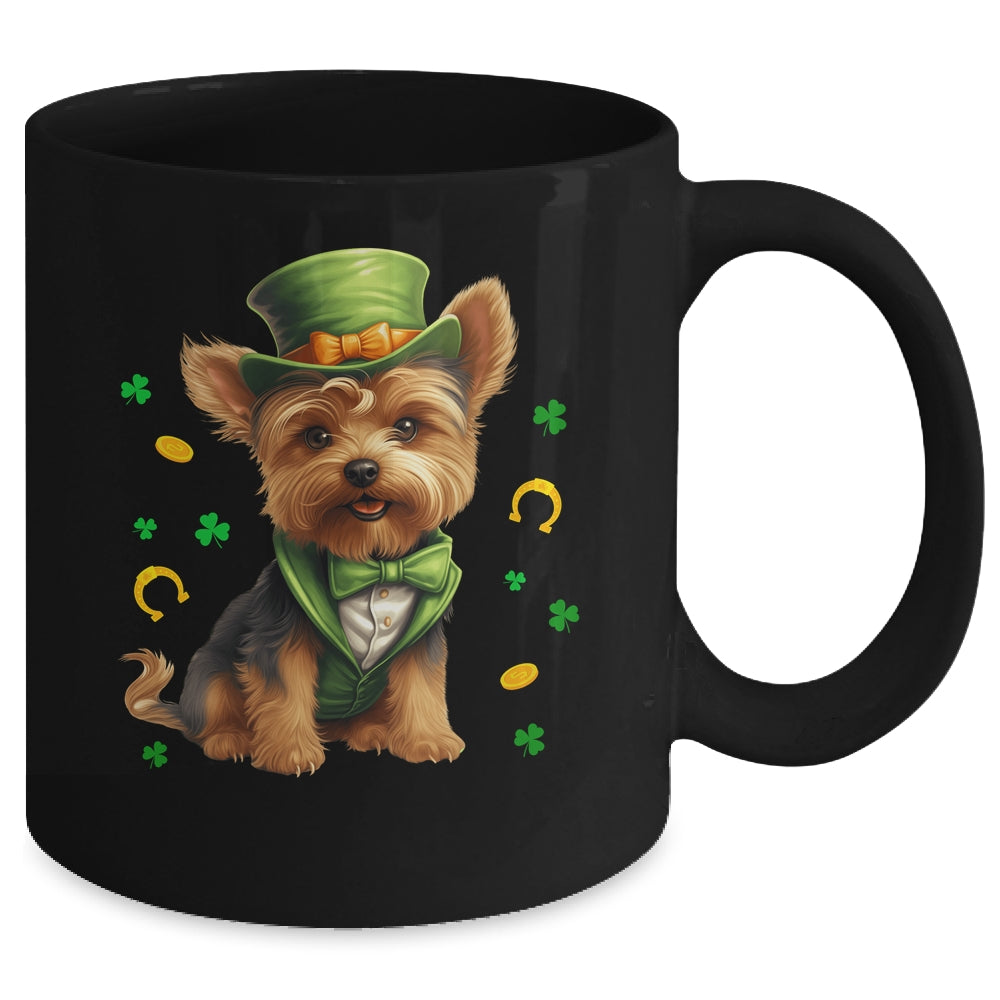 Yorkie St Patricks Day Leprechaun Shamrock Irish Mug | teecentury