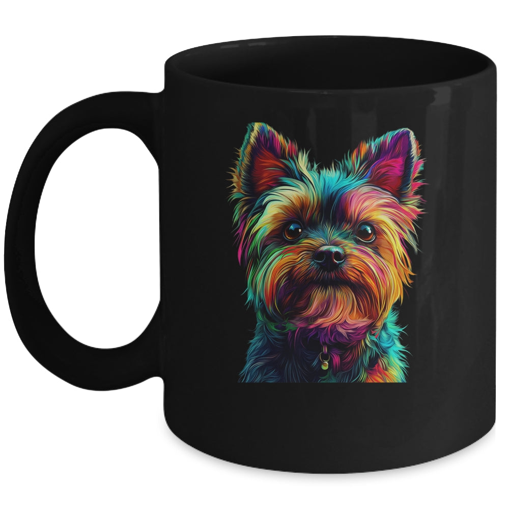 Yorkshire Terrier Dog Colorful Face Dog Lover Men Women Mug | teecentury