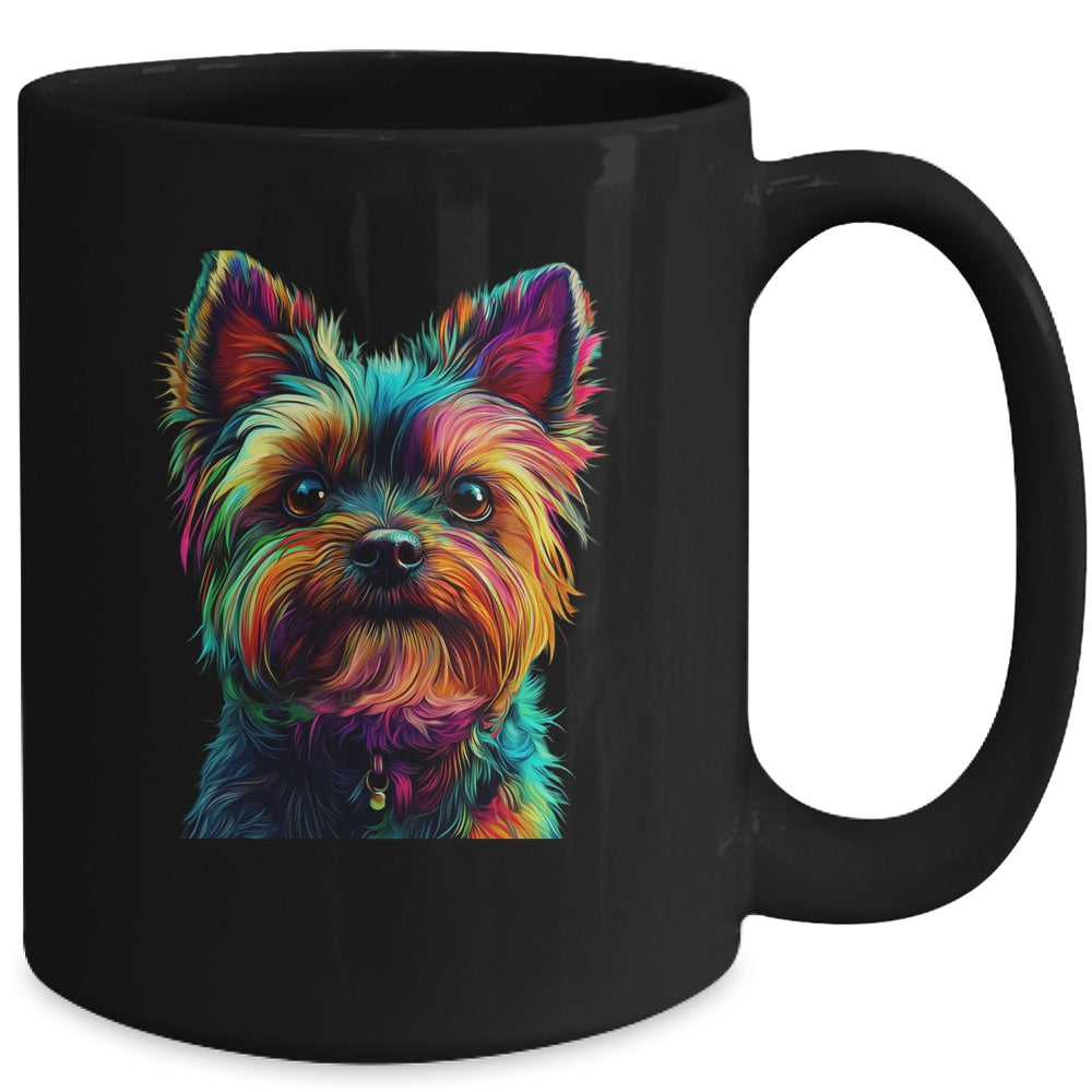 Yorkshire Terrier Dog Colorful Face Dog Lover Men Women Mug | teecentury