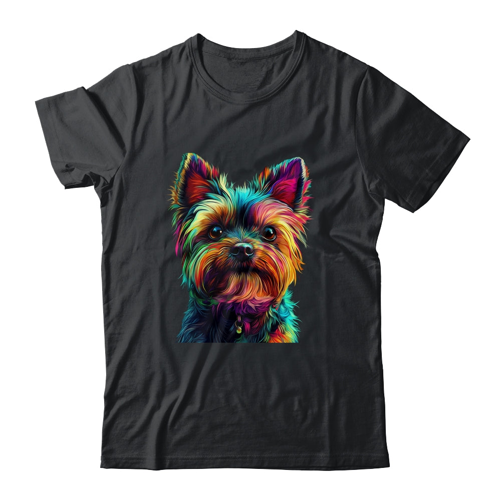 Yorkshire Terrier Dog Colorful Face Dog Lover Men Women Shirt & Tank Top | teecentury