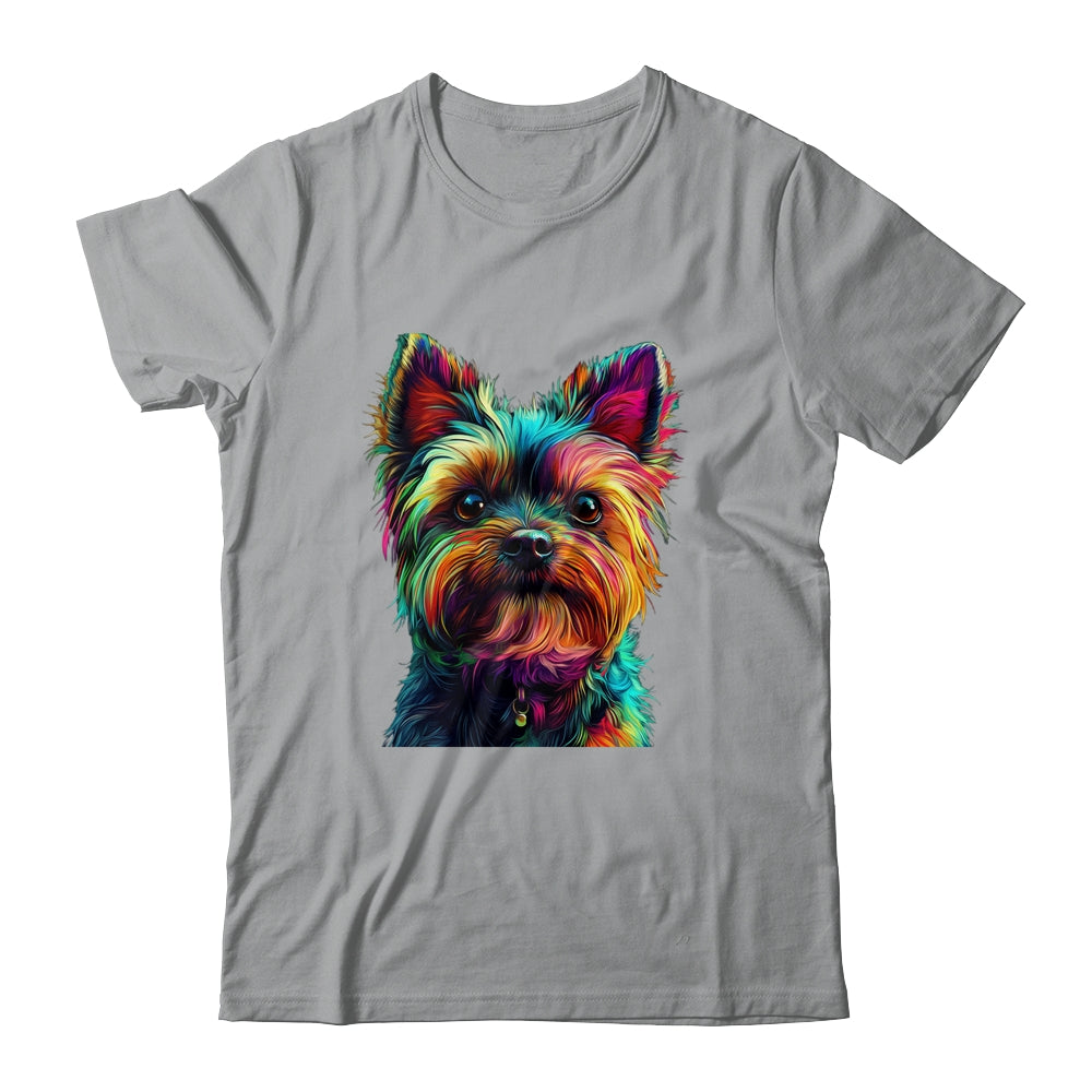Yorkshire Terrier Dog Colorful Face Dog Lover Men Women Shirt & Tank Top | teecentury
