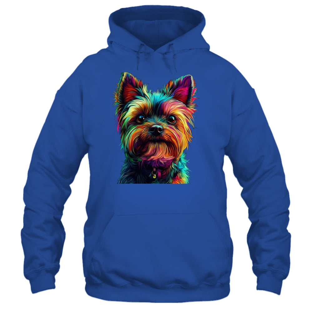 Yorkshire Terrier Dog Colorful Face Dog Lover Men Women Shirt & Tank Top | teecentury
