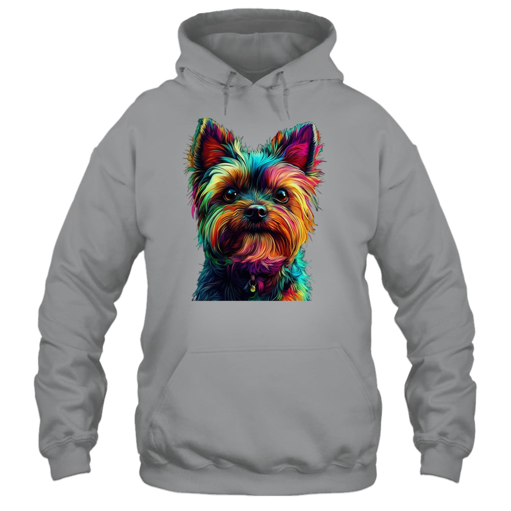 Yorkshire Terrier Dog Colorful Face Dog Lover Men Women Shirt & Tank Top | teecentury
