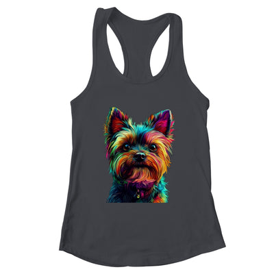 Yorkshire Terrier Dog Colorful Face Dog Lover Men Women Shirt & Tank Top | teecentury