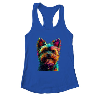 Yorkshire Terrier Dog Colorful Face Dog Lover Men Women Shirt & Tank Top | teecentury