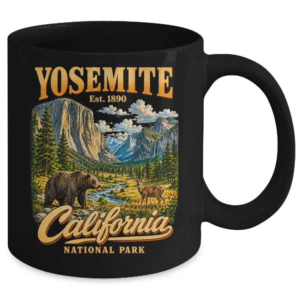 Yosemite California National Park 1890 Camping Souvenir Mug | teecentury