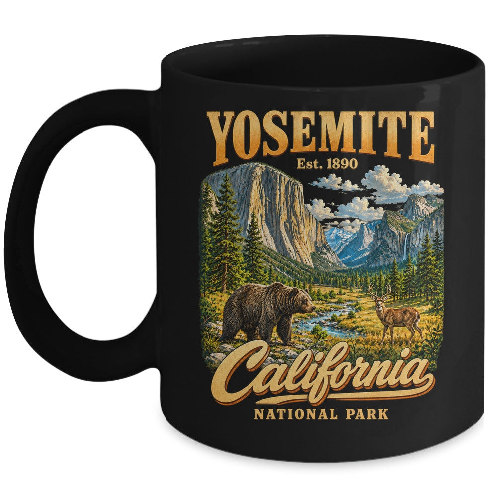 Yosemite California National Park 1890 Camping Souvenir Mug | teecentury