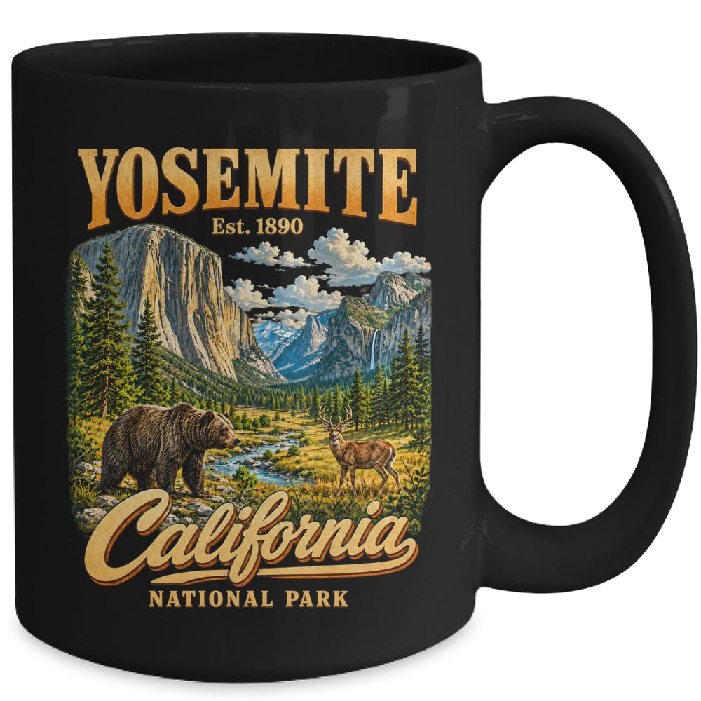 Yosemite California National Park 1890 Camping Souvenir Mug | teecentury