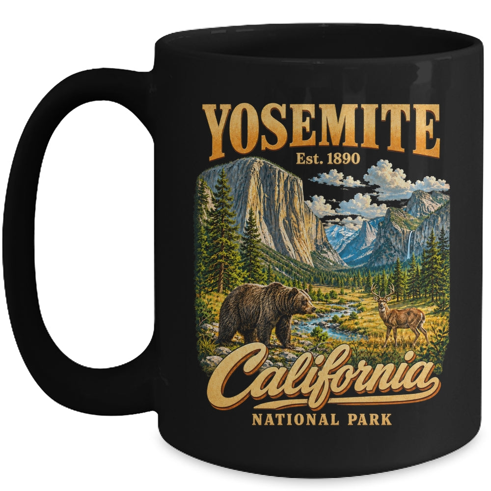Yosemite California National Park 1890 Camping Souvenir Mug | teecentury