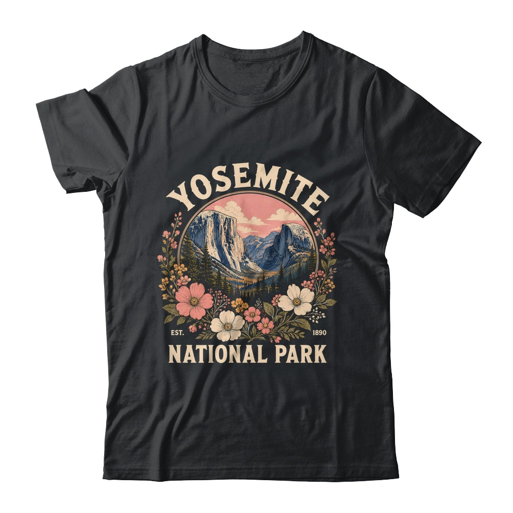 Yosemite National Park 2026 Floral Vintage Women California Shirt & Hoodie | teecentury