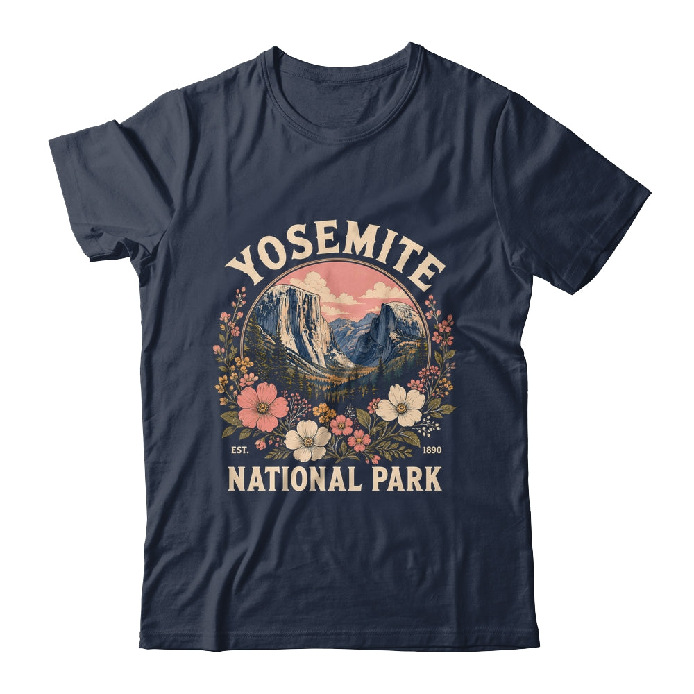 Yosemite National Park 2026 Floral Vintage Women California Shirt & Hoodie | teecentury