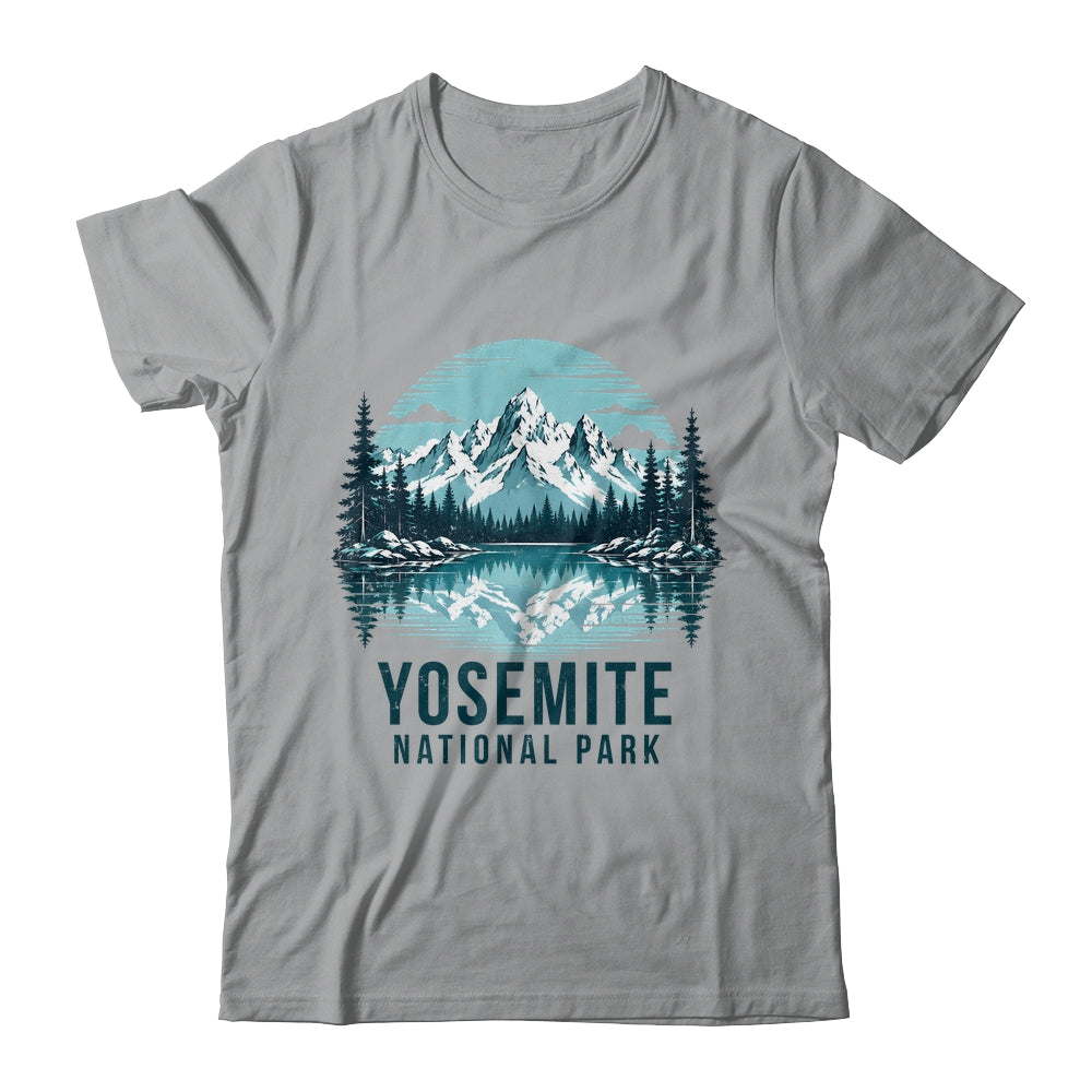 Yosemite National Park Retro Mountain Lake Outdoor Hiking Shirt & Tank Top | teecentury