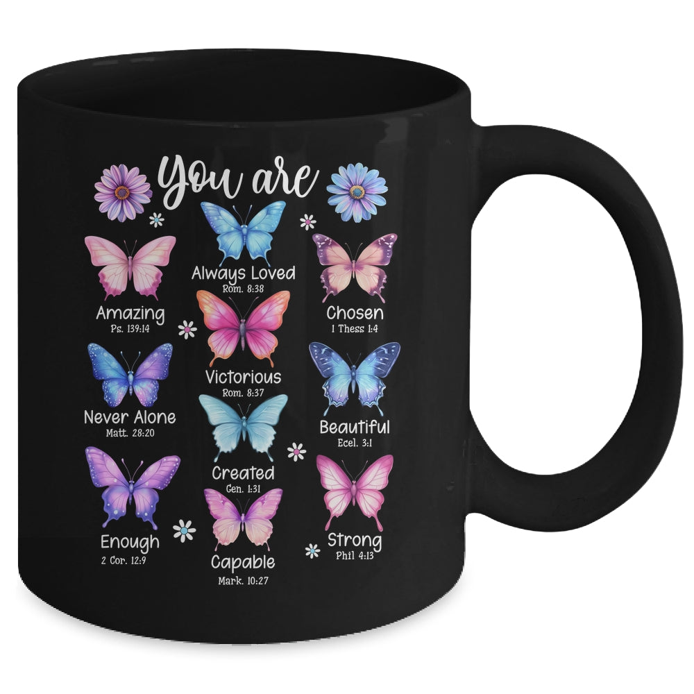 You Are Butterfly Beautiful Christian Religious Bible Verse Mug | teecentury