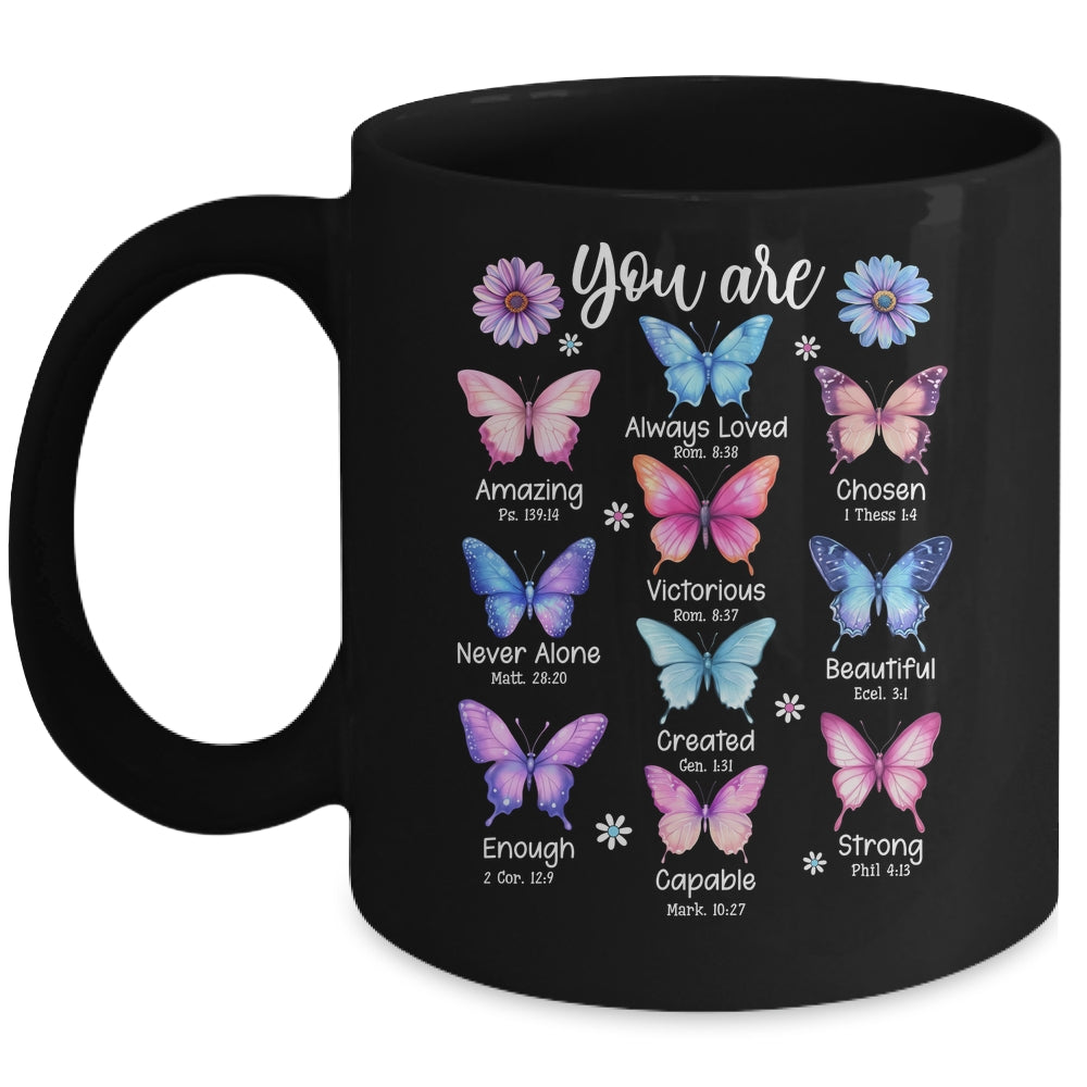 You Are Butterfly Beautiful Christian Religious Bible Verse Mug | teecentury