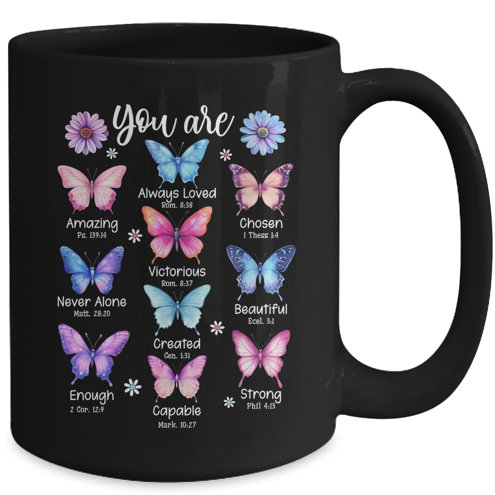 You Are Butterfly Beautiful Christian Religious Bible Verse Mug | teecentury