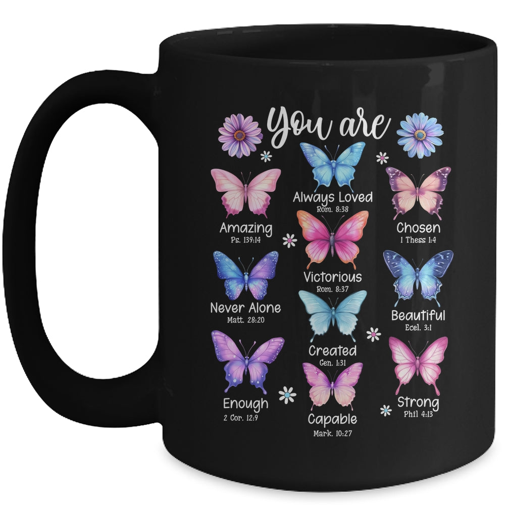 You Are Butterfly Beautiful Christian Religious Bible Verse Mug | teecentury