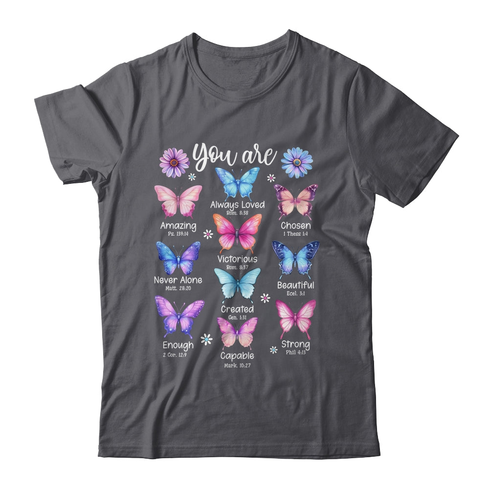 You Are Butterfly Beautiful Christian Religious Bible Verse Shirt & Tank Top | teecentury