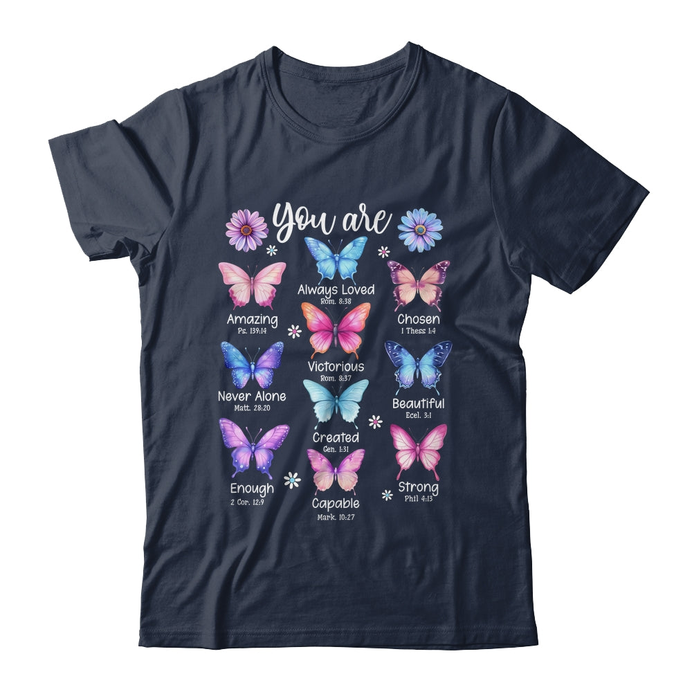 You Are Butterfly Beautiful Christian Religious Bible Verse Shirt & Tank Top | teecentury