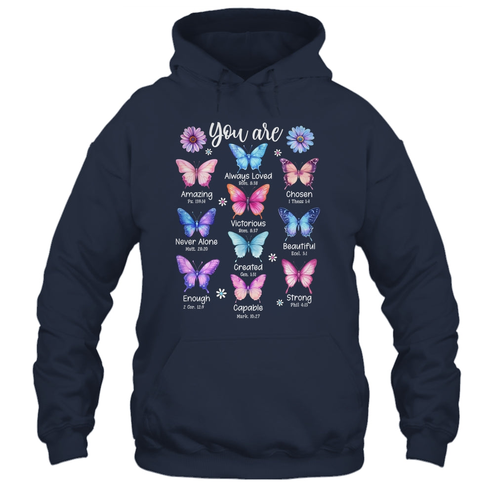 You Are Butterfly Beautiful Christian Religious Bible Verse Shirt & Tank Top | teecentury