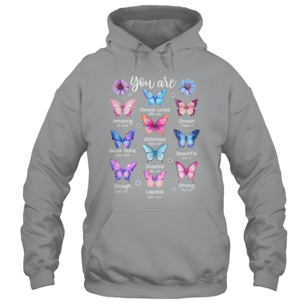 You Are Butterfly Beautiful Christian Religious Bible Verse Shirt & Tank Top | teecentury
