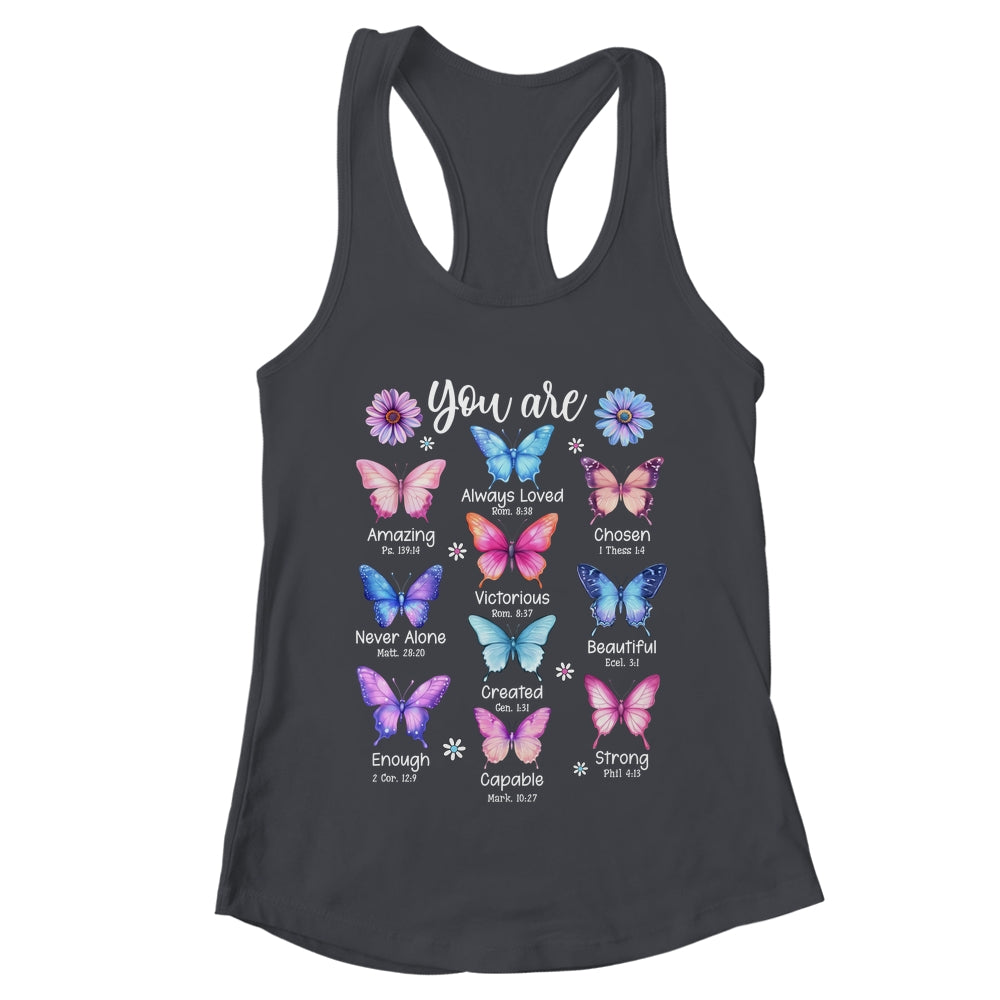 You Are Butterfly Beautiful Christian Religious Bible Verse Shirt & Tank Top | teecentury
