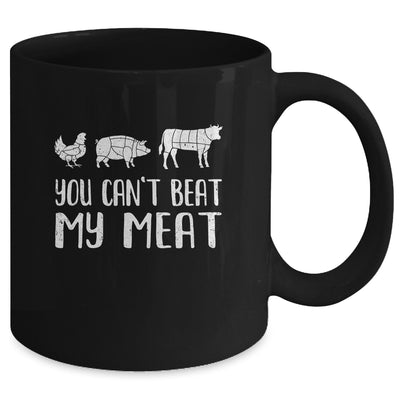 You Can't Beat My Meat Funny Chef BBQ Grilling Smoking Mug | teecentury