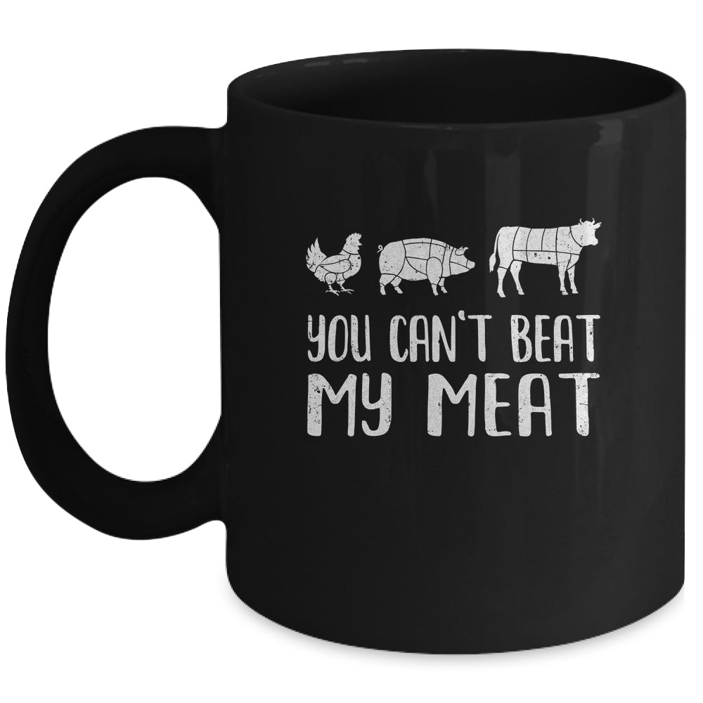 You Can't Beat My Meat Funny Chef BBQ Grilling Smoking Mug | teecentury