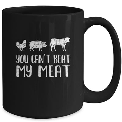 You Can't Beat My Meat Funny Chef BBQ Grilling Smoking Mug | teecentury