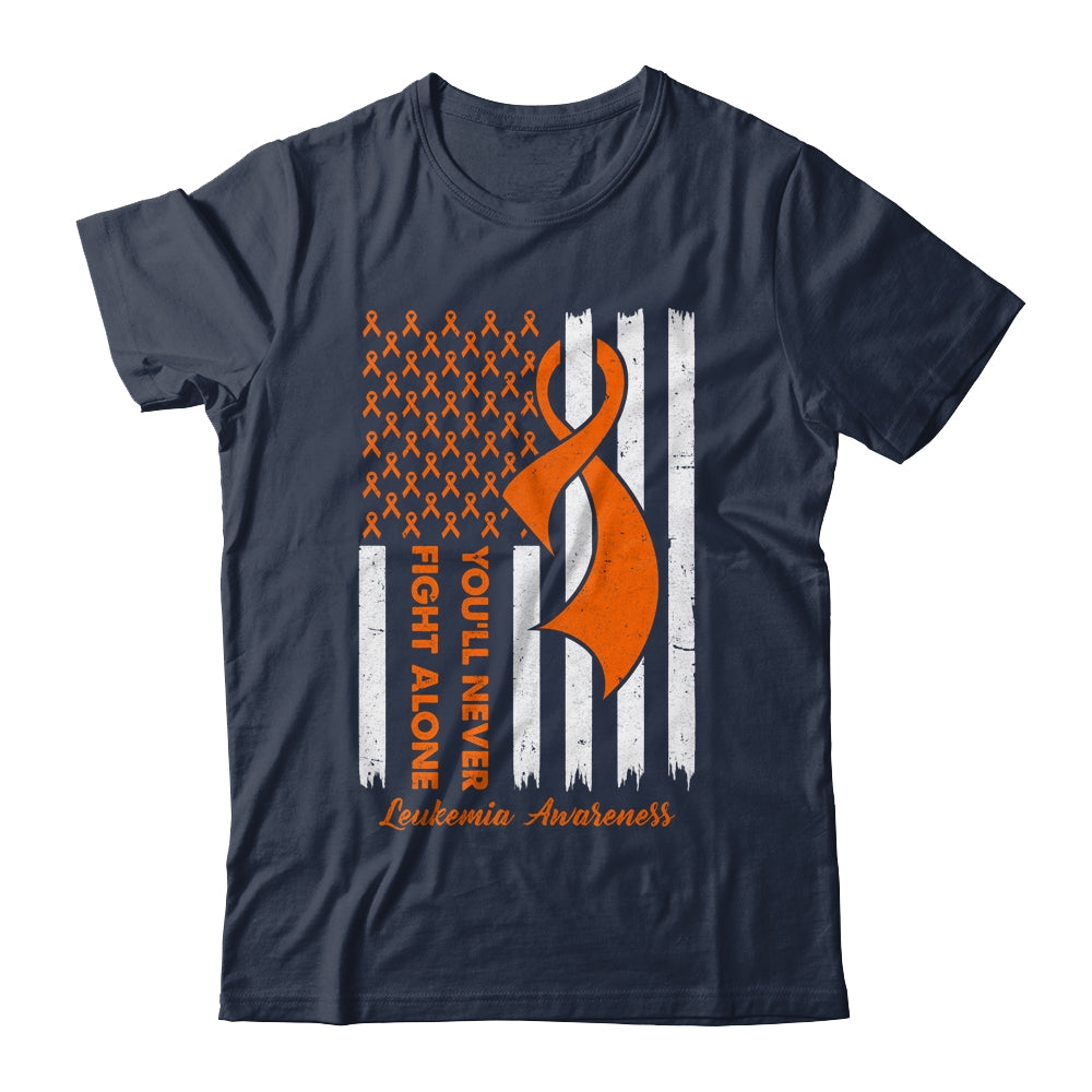 You'll Never Fight Alone Blood Cancer Leukemia Awareness Shirt & Hoodie | teecentury