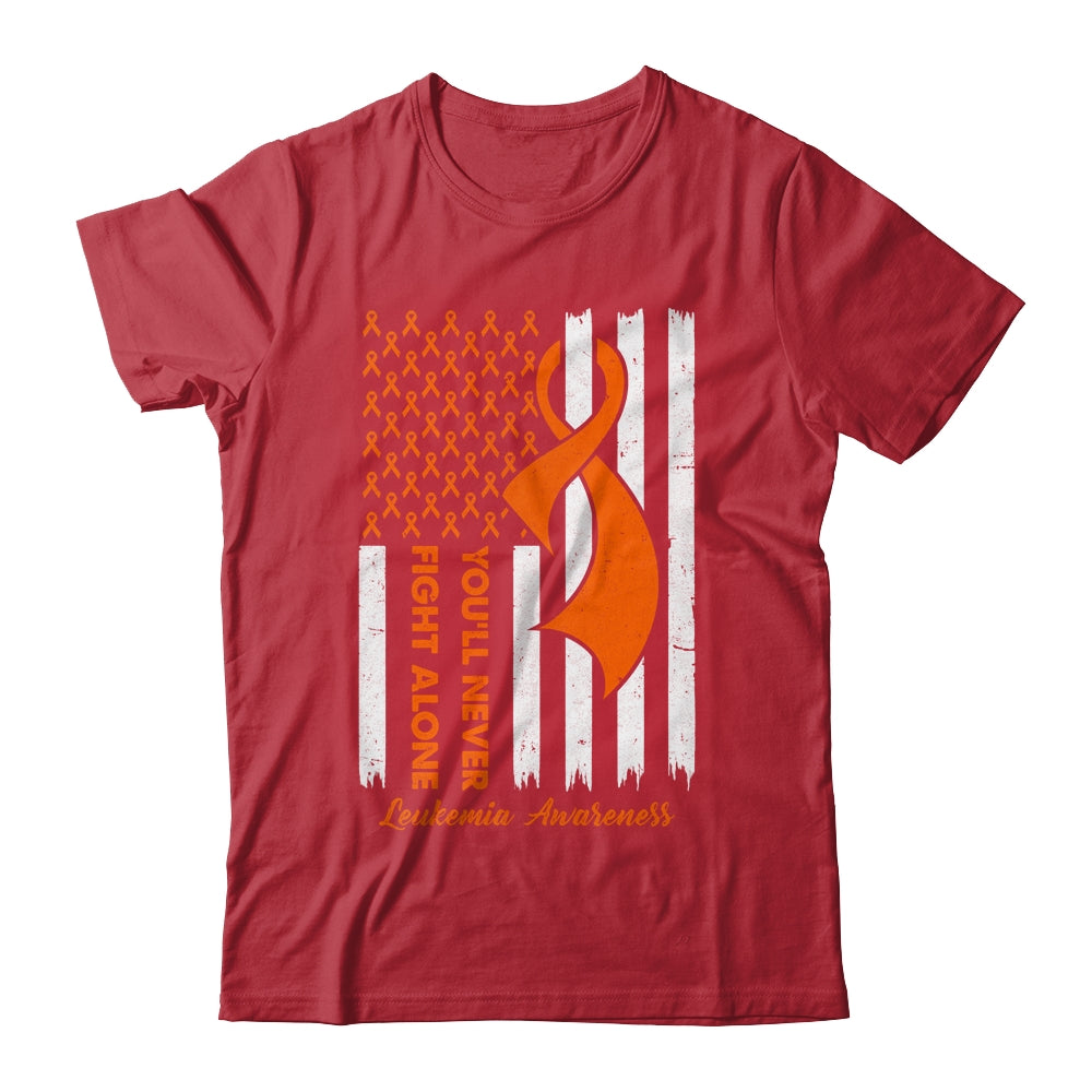 You'll Never Fight Alone Blood Cancer Leukemia Awareness Shirt & Hoodie | teecentury