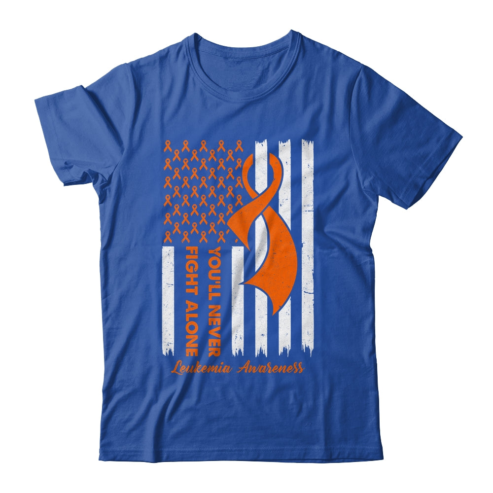 You'll Never Fight Alone Blood Cancer Leukemia Awareness Shirt & Hoodie | teecentury