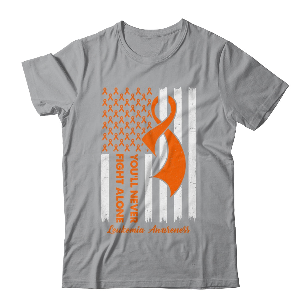 You'll Never Fight Alone Blood Cancer Leukemia Awareness Shirt & Hoodie | teecentury