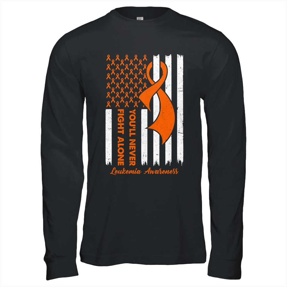 You'll Never Fight Alone Blood Cancer Leukemia Awareness Shirt & Hoodie | teecentury