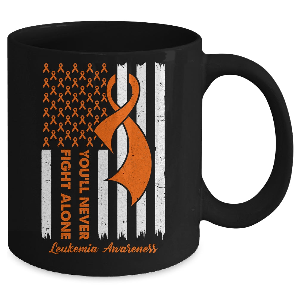 You'll Never Fight Alone Blood Cancer Leukemia Awareness Mug | teecentury